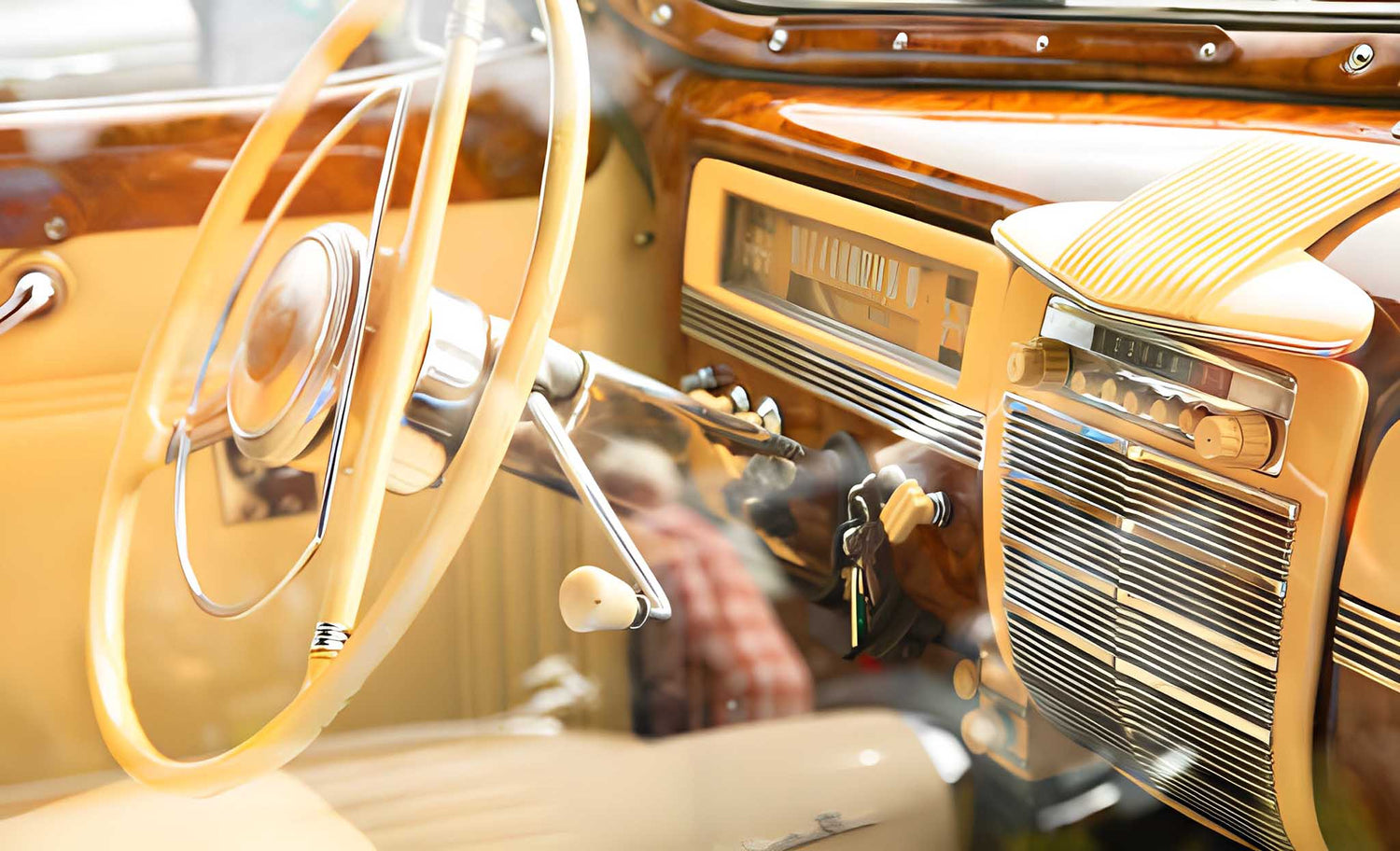 Invisible Bluetooth module being installed inside a classic car radio