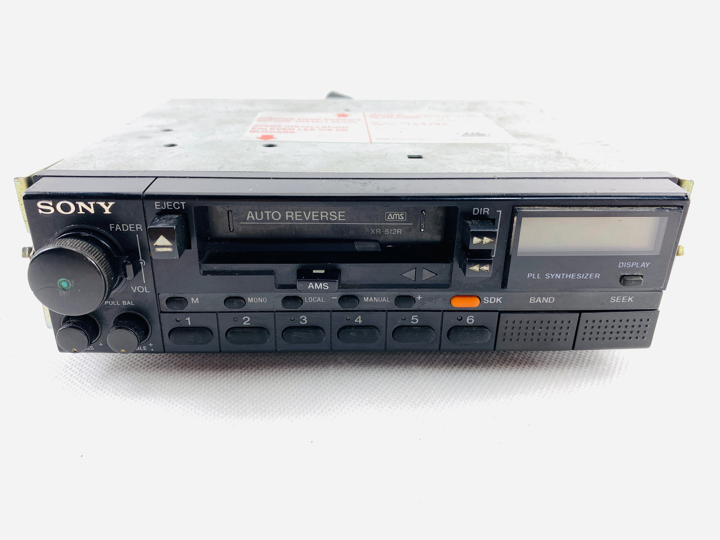 1980s Sony XR-512R Car Cassette FM Radio Player