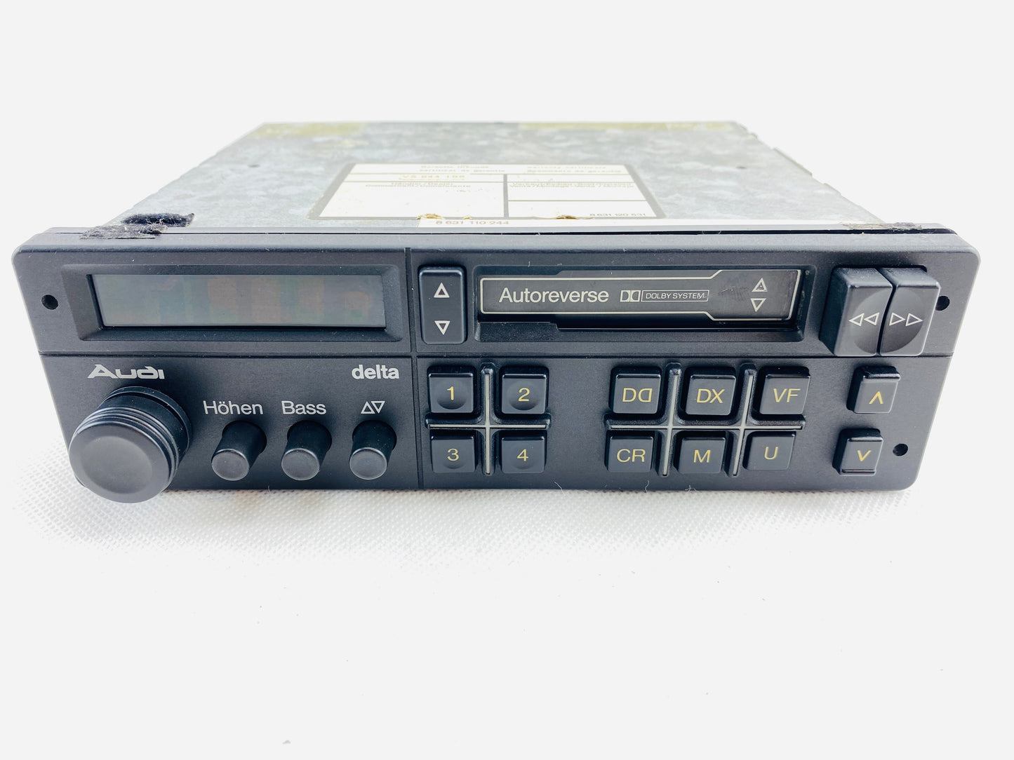 Audi Delta cassette radio with invisible Bluetooth retrofit – fully serviced, rare collectible condition