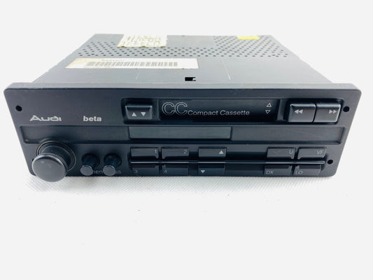 Vintage 1990s Audi Beta cassette radio, serviced and tested, OEM car stereo