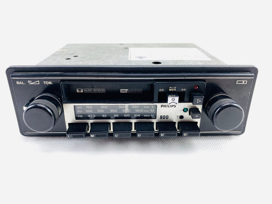 Philips 800 vintage car cassette radio 22AC800/00 serviced with invisible Bluetooth upgrade