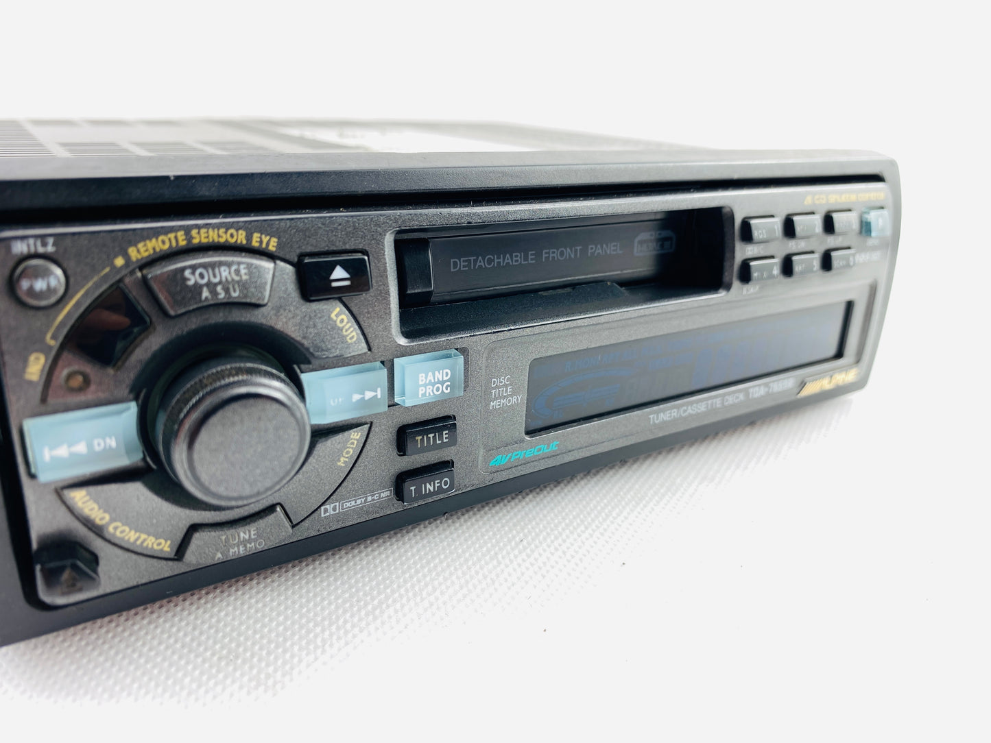 1990s High-End Alpine TDA-7659R Car Cassette Radio Player + Bluetooth Retrofit