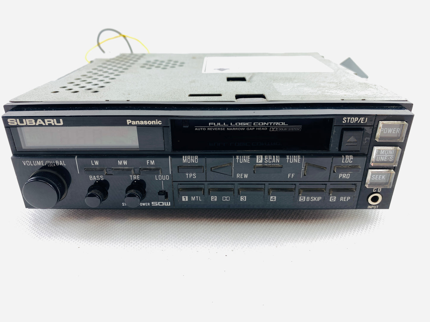 Panasonic CQ-SF196A vintage car radio – fully working with cassette and backlights, includes connectors and optional Bluetooth upgrade