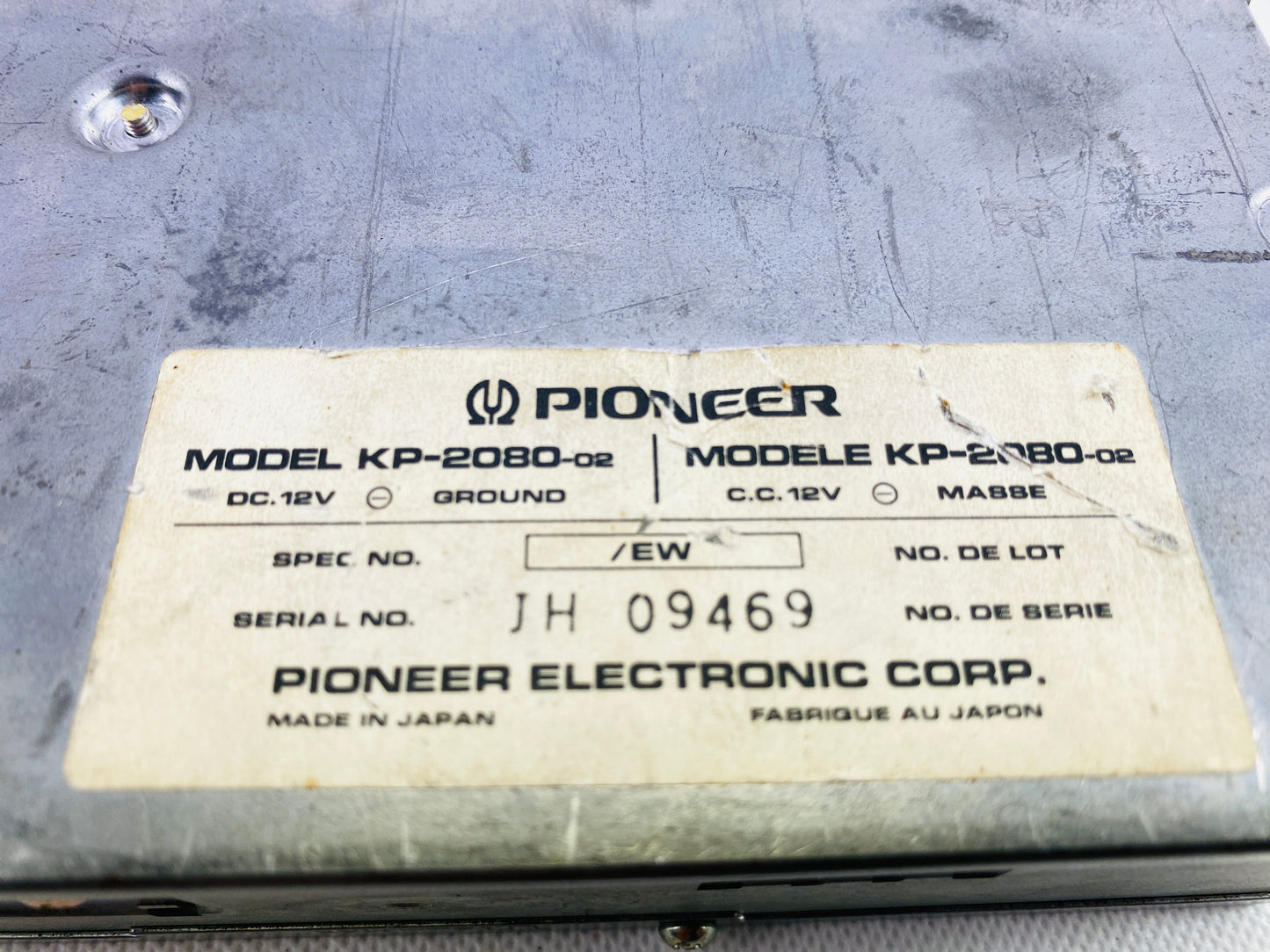 Pioneer KP-2080 vintage car radio cassette player upgraded with Bluetooth, 1 DIN size, serviced and tested