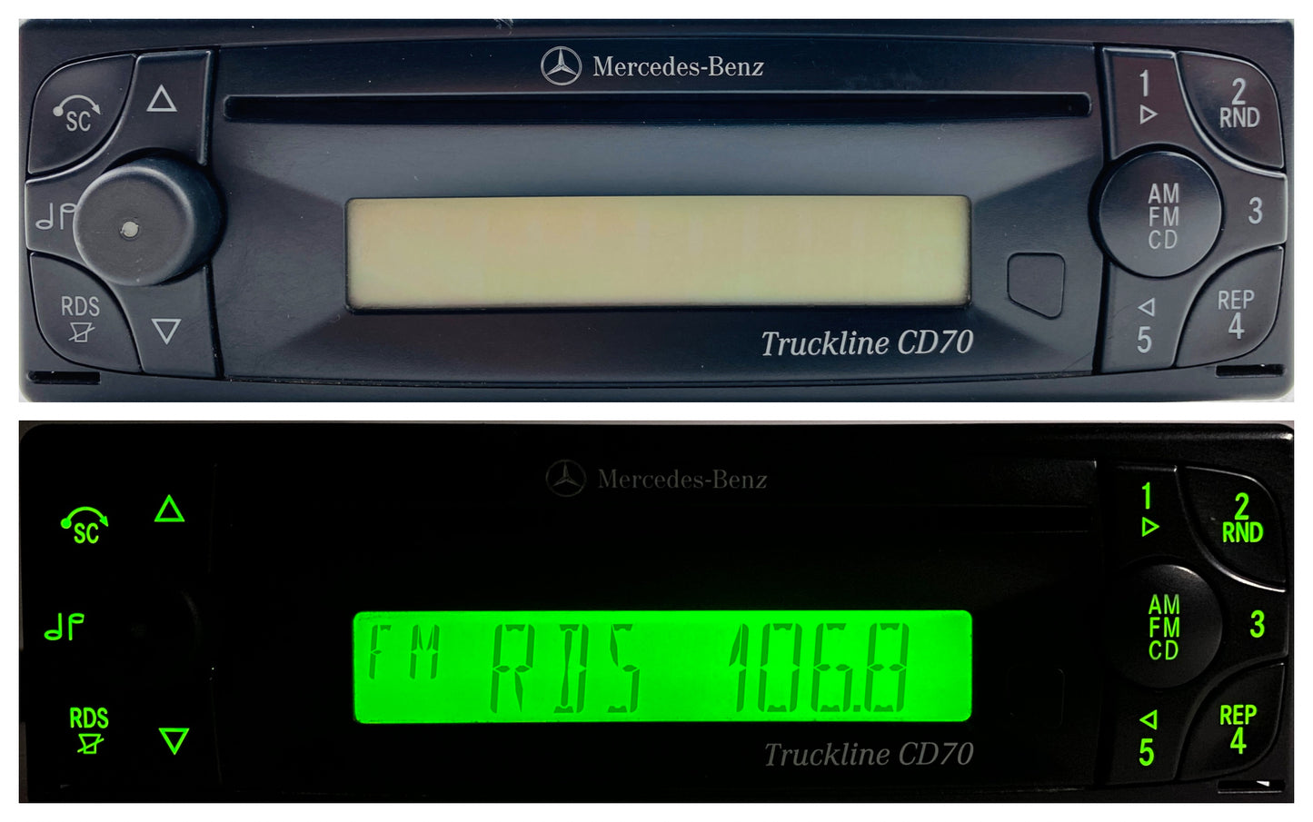 Mercedes Benz Becker TruckLine CD70 CD Radio Player / 24v + Code
