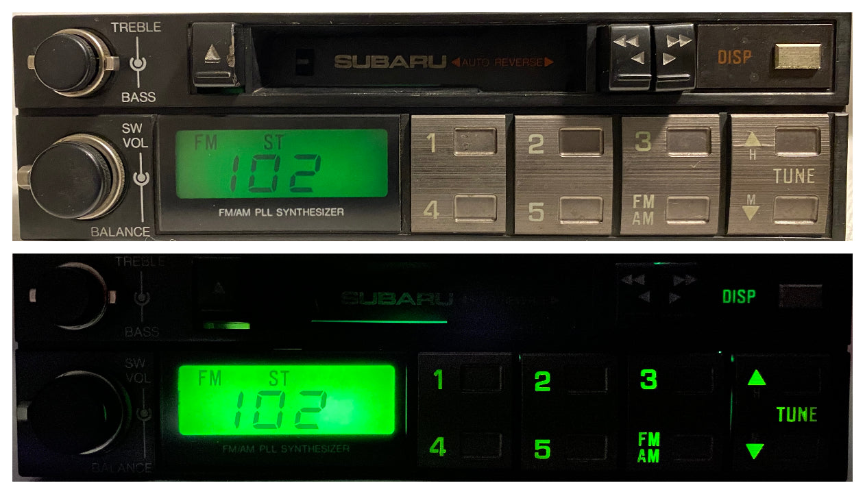 Subaru Libero Domingo cassette radio player – fully serviced, working cassette and radio, 1 DIN, with optional Bluetooth