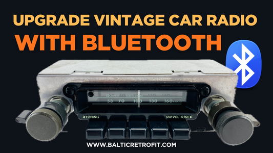 Vintage Blaupunkt car radio with Bluetooth retrofit upgrade installed