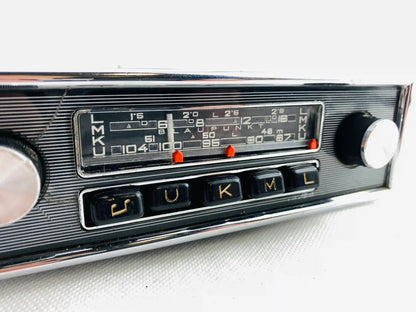 1960s Blaupunkt Essen FM radio close up of tuning dial and frequency scale
