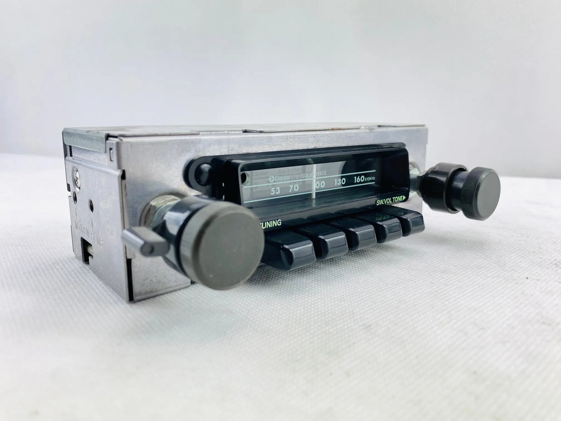 1970s Clarion solid state radio right angled perspective for classic Suzuki and Nissan models