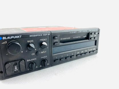 1980s Blaupunkt Woodstock SQR 88 4x20 watt logic control code protected cassette radio front panel