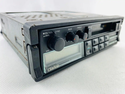 1980s Clarion 946HP car cassette radio player full front view with PLL synthesizer tuner