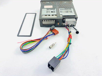 1980s Clarion 946HP car cassette radio player rear view showing factory connectors and wiring