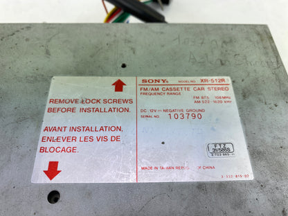1980s Sony XR-512R Car Cassette FM Radio Player