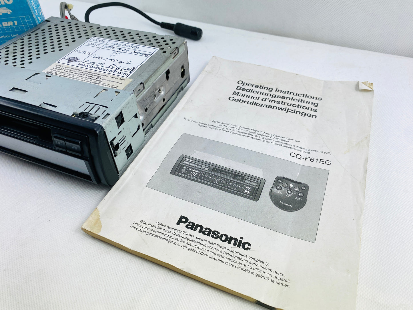1989 Panasonic Technics CQ-F61EG Car Cassette Radio with Touchscreen and Bluetooth – Collector Condition
