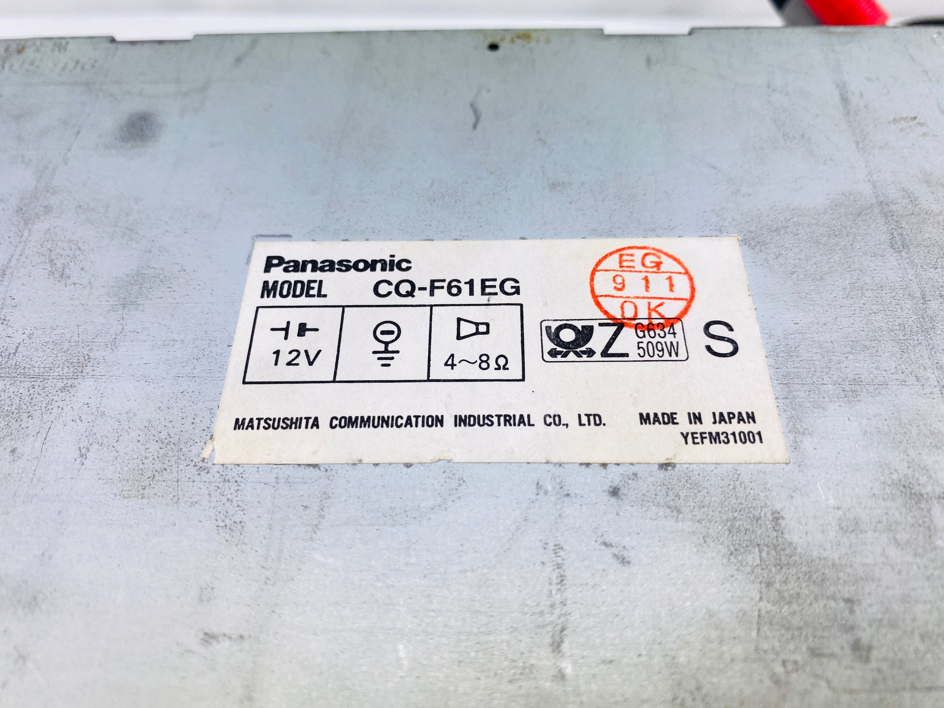 1989 Panasonic Technics CQ-F61EG Car Cassette Radio with Touchscreen and Bluetooth – Collector Condition