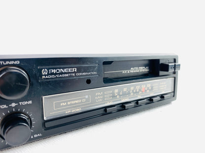 Pioneer KP-2080 vintage car radio cassette player upgraded with Bluetooth, 1 DIN size, serviced and tested