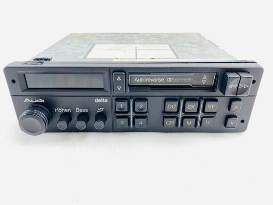 Audi Delta cassette radio with invisible Bluetooth retrofit – fully serviced, rare collectible condition