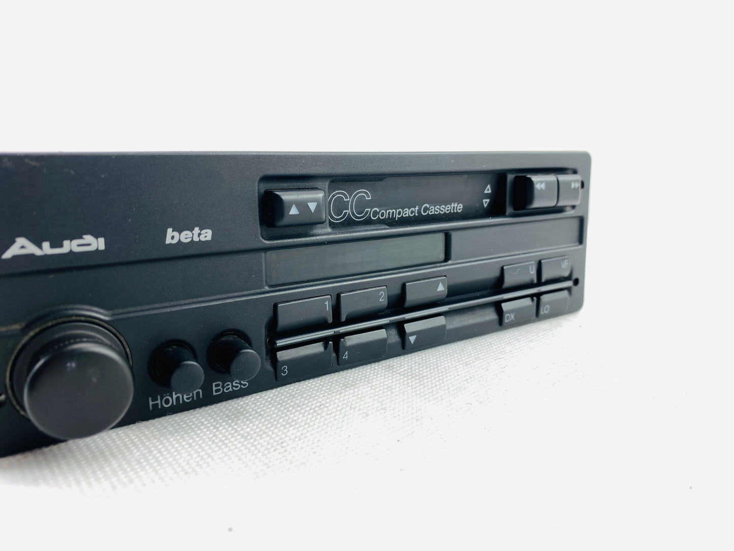 Vintage 1990s Audi Beta cassette radio, serviced and tested, OEM car stereo