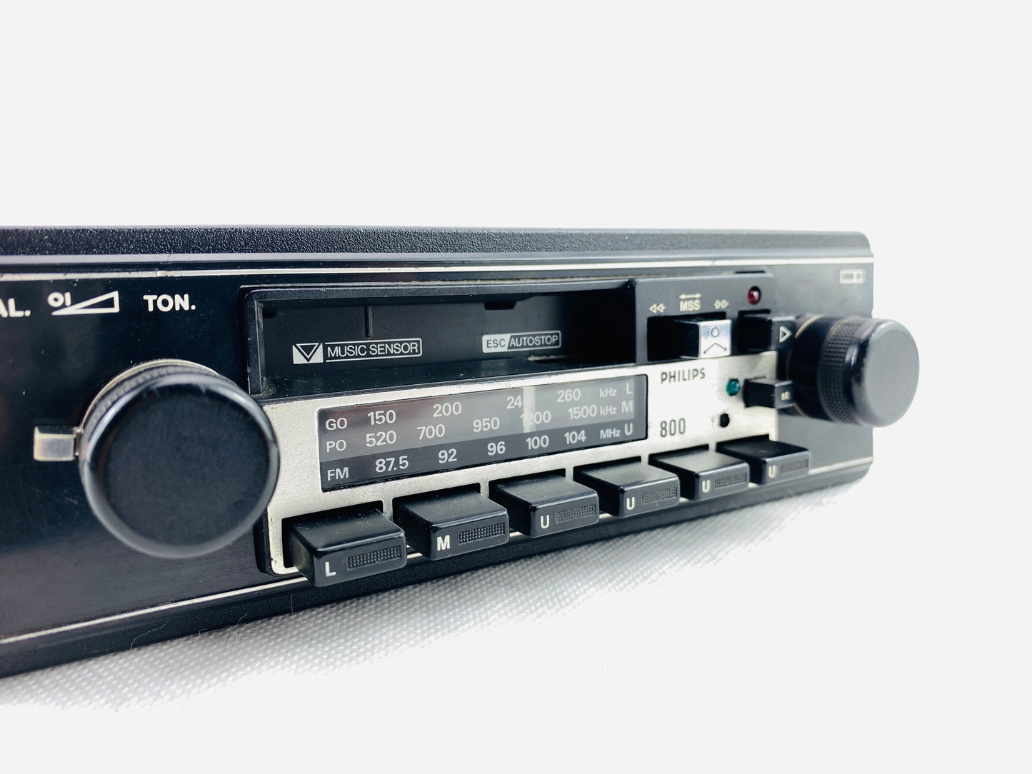 Philips 800 vintage car cassette radio 22AC800/00 serviced with invisible Bluetooth upgrade