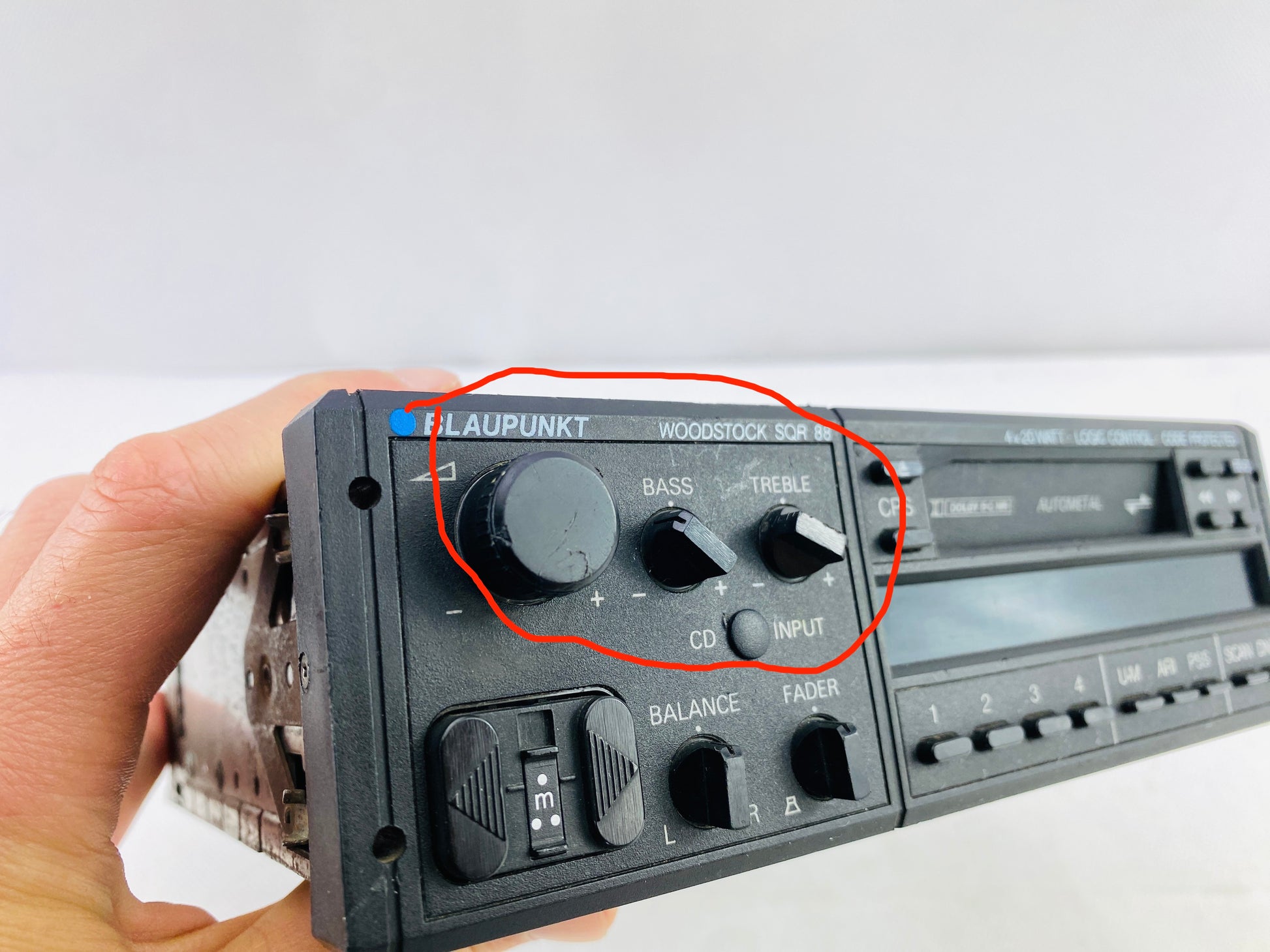 Blaupunkt Woodstock SQR 88 vintage car cassette radio with Bluetooth upgrade