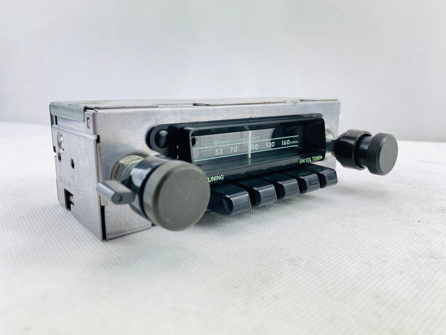 1970s Clarion car radio upgraded with Bluetooth for Nissan, Datsun, and Suzuki. Model: RS-1006I / Part Number: 0029216