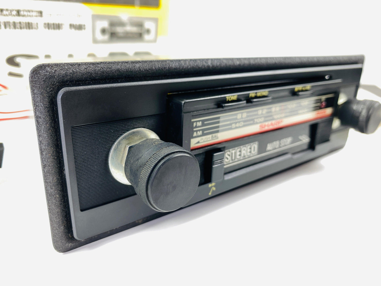 NEW! 1970s Sharp RG-9210 Car Cassette FM Radio Player + Bluetooth Retrofit