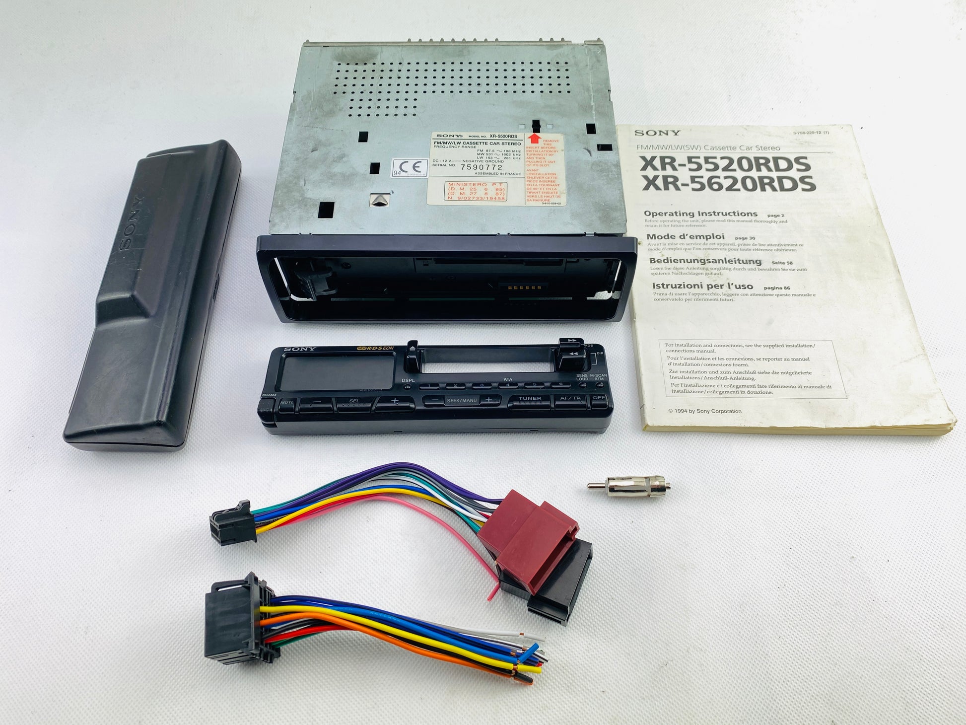 1990s Sony XR-5520RDS Car Cassette Radio Player