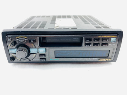 1990s High-End Alpine TDA-7659R Car Cassette Radio Player + Bluetooth Retrofit