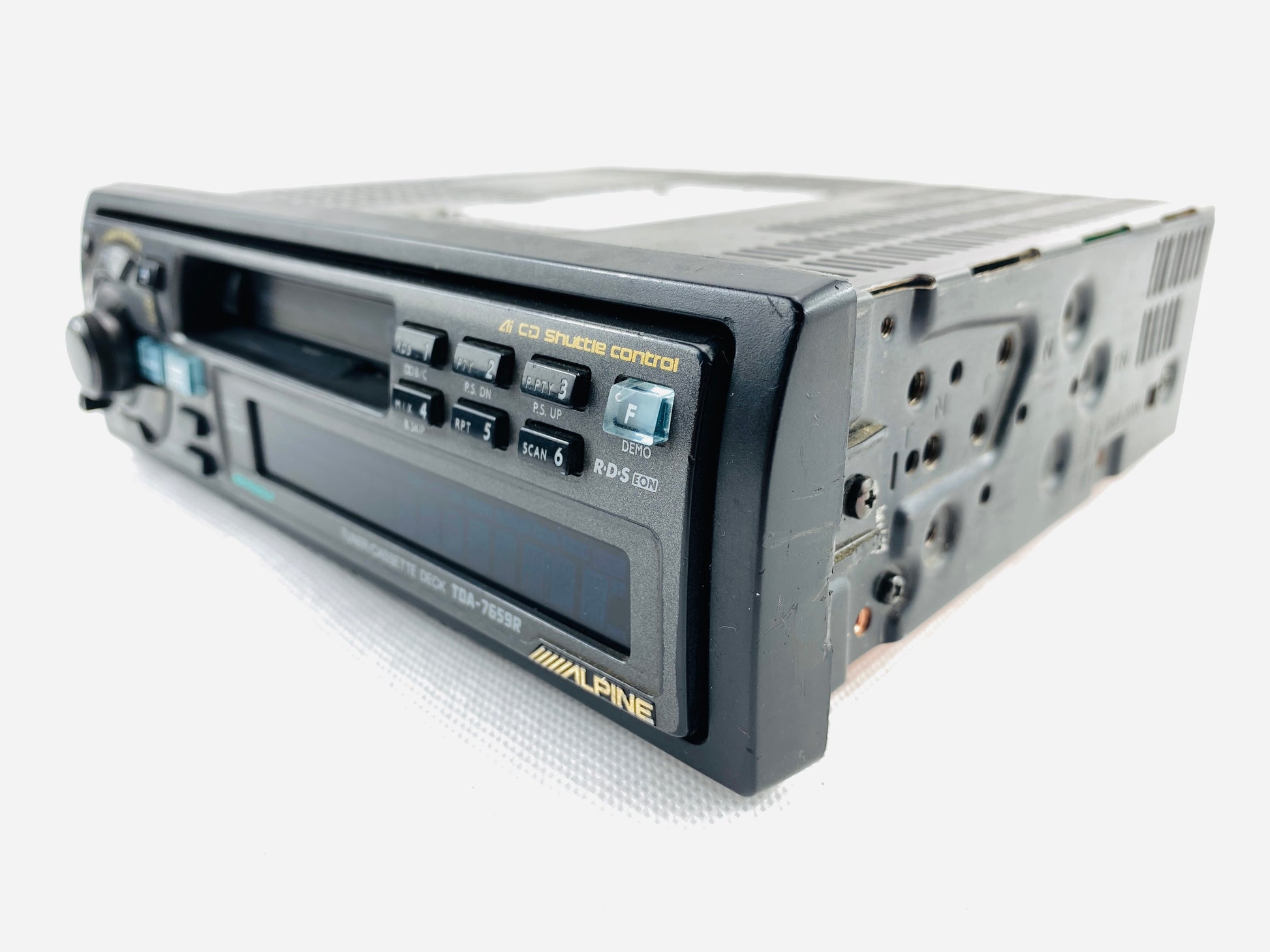 1990s High-End Alpine TDA-7659R Car Cassette Radio Player + Bluetooth Retrofit