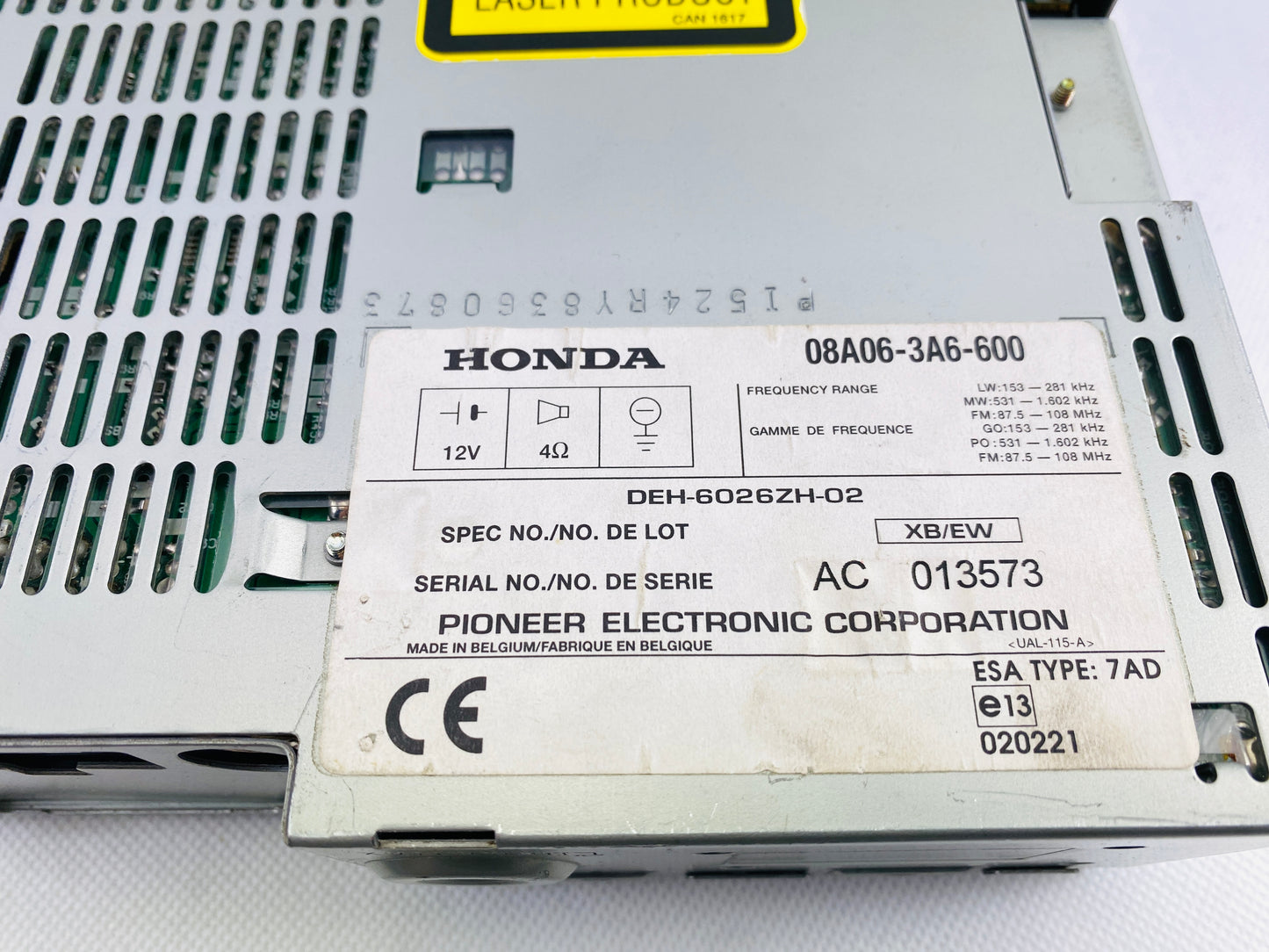 1990s Genuine Honda Pioneer 438DA CD Radio Player