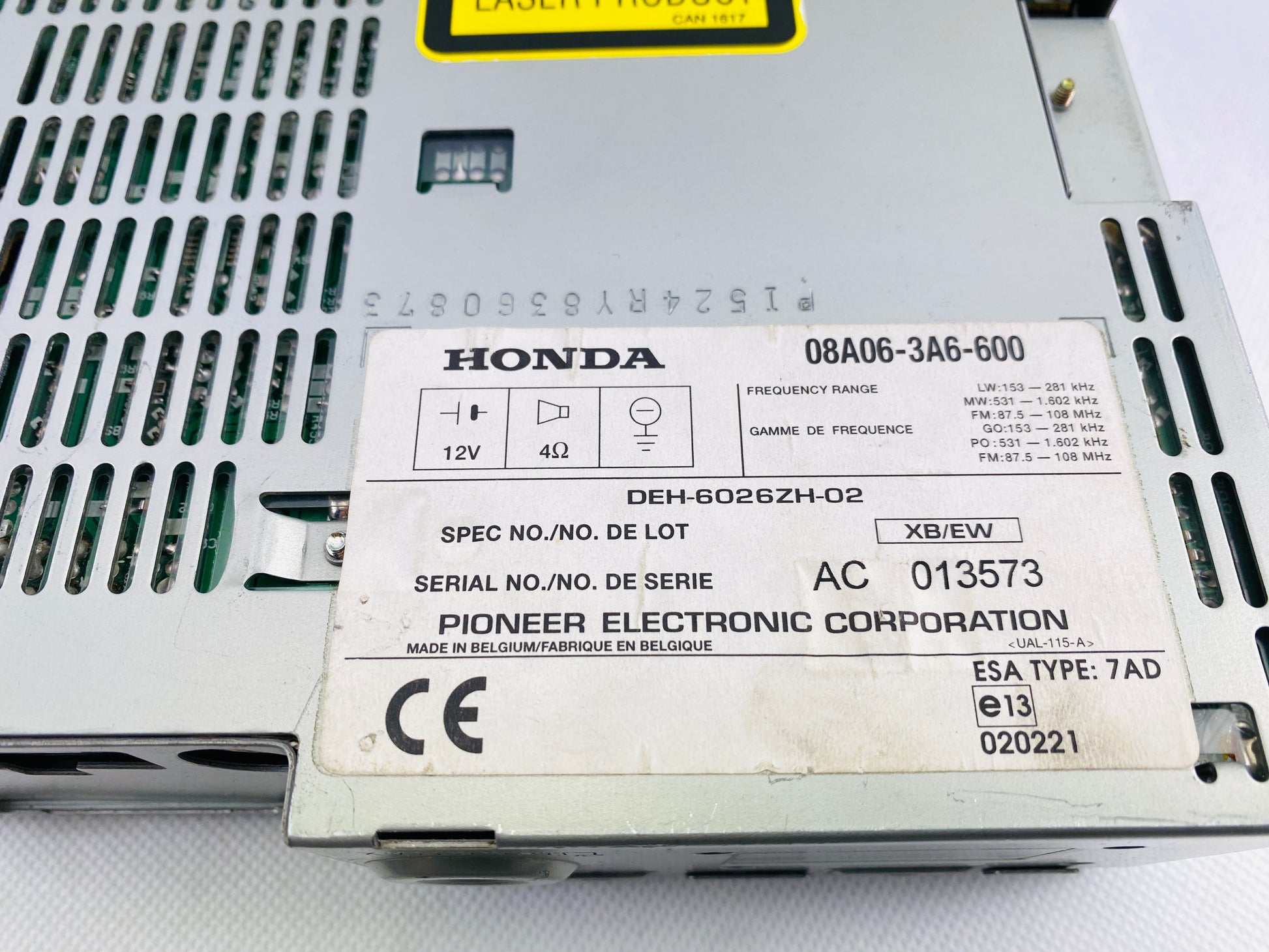 1990s Genuine Honda Pioneer 438DA CD Radio Player