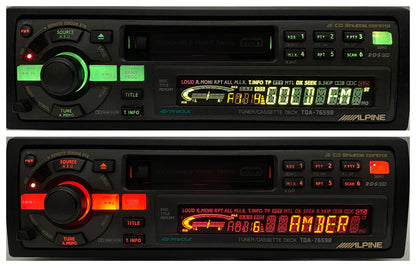 1990s High-End Alpine TDA-7659R Car Cassette Radio Player + Bluetooth Retrofit