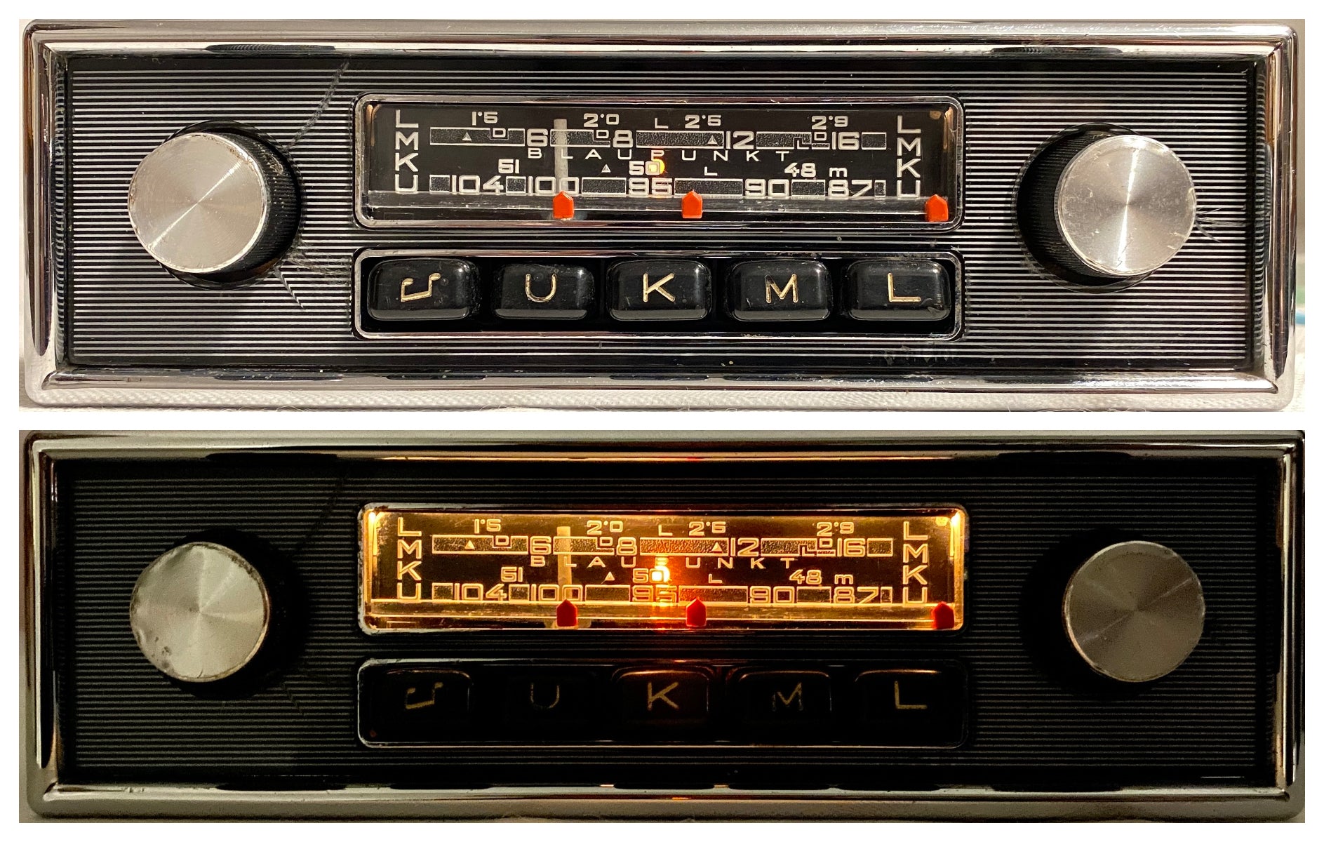 1960s Blaupunkt Essen FM radio – fully serviced vintage car radio with ISO connector and patina