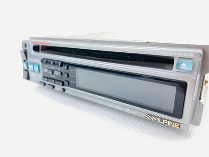 Alpine CDA-7843J front left angle view with CD slot