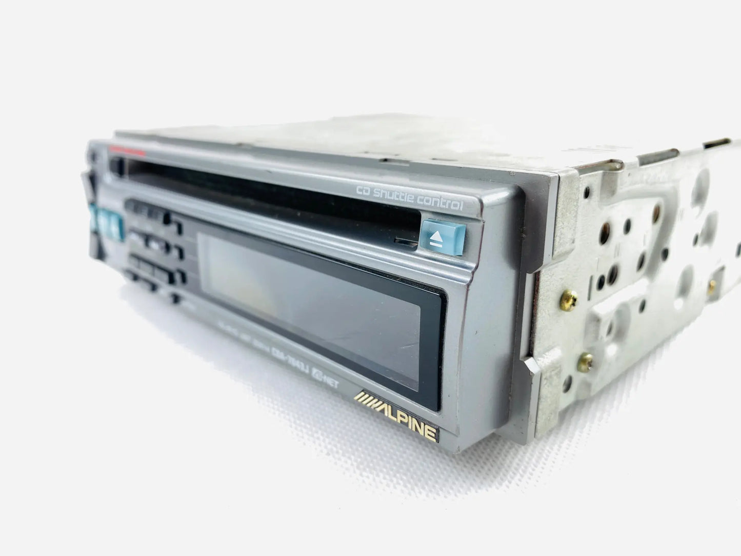 Alpine CDA-7843J front right angle view showing AI-NET logo