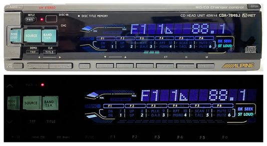 Alpine CDA-7846J blue display illumination active