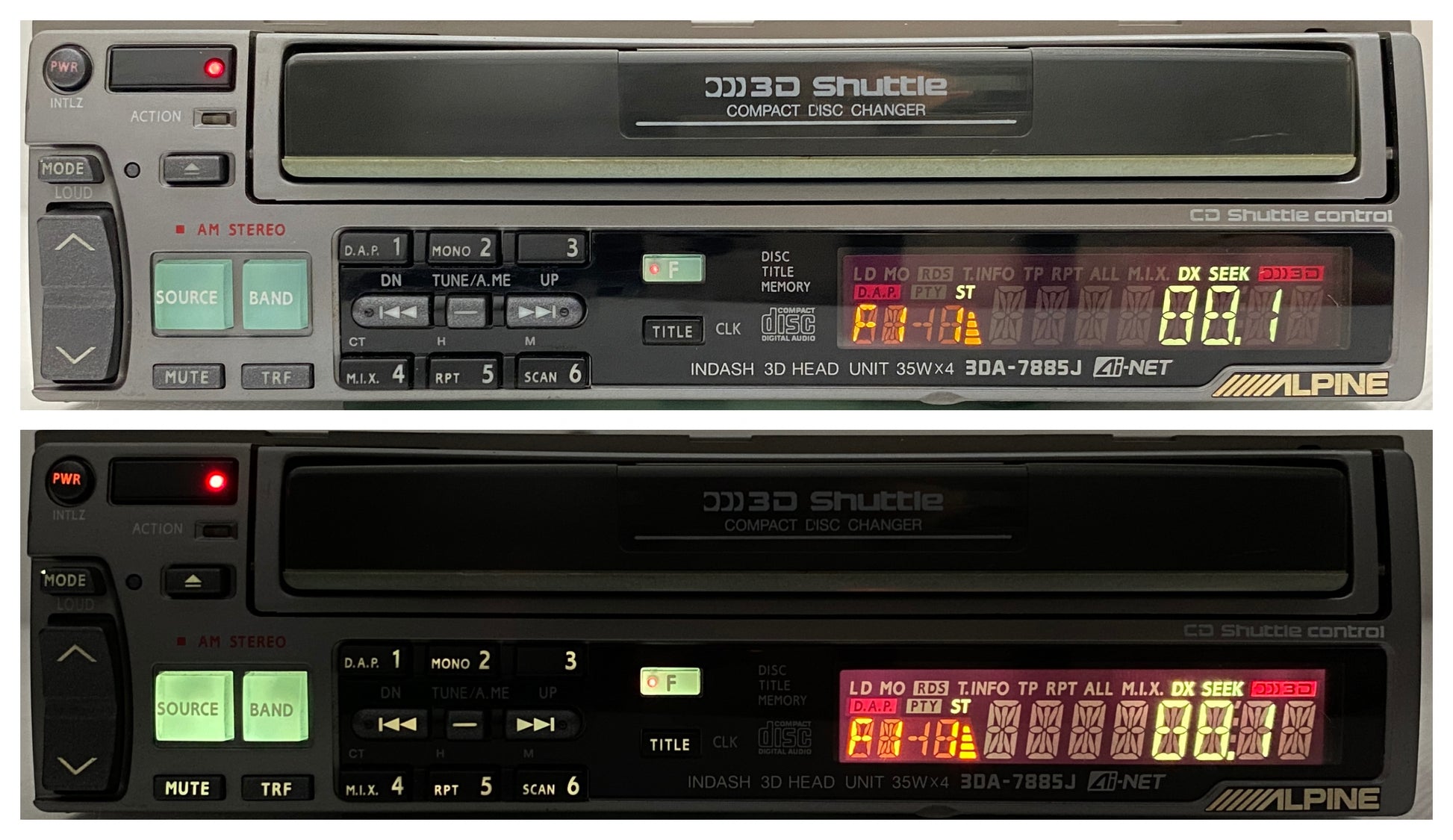 1990s Alpine 3DA-7885J High-End 3 CDs Radio Deck