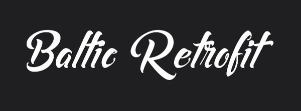 Baltic Retrofit script-style logo

