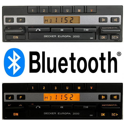 1980s Becker Europa 2000 Car Cassette Radio Player + Bluetooth