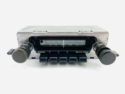Clarion solid state analog tuning dial close up showing AM frequency scale