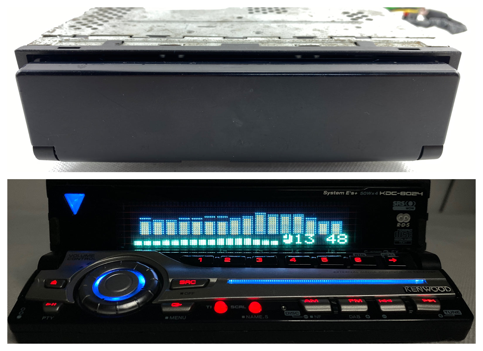 2000s Kenwood KDC-8024 Mask Car CD Radio Player