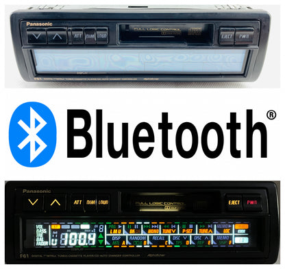 1989 Panasonic Technics CQ-F61EG Car Cassette Radio with Touchscreen and Bluetooth – Collector Condition