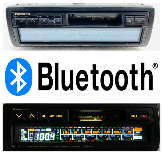 1989 Panasonic Technics CQ-F61EG Car Cassette Radio with Touchscreen and Bluetooth – Collector Condition