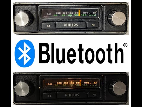 Vintage 1970s Philips 351 Car FM Radio Player + Bluetooth